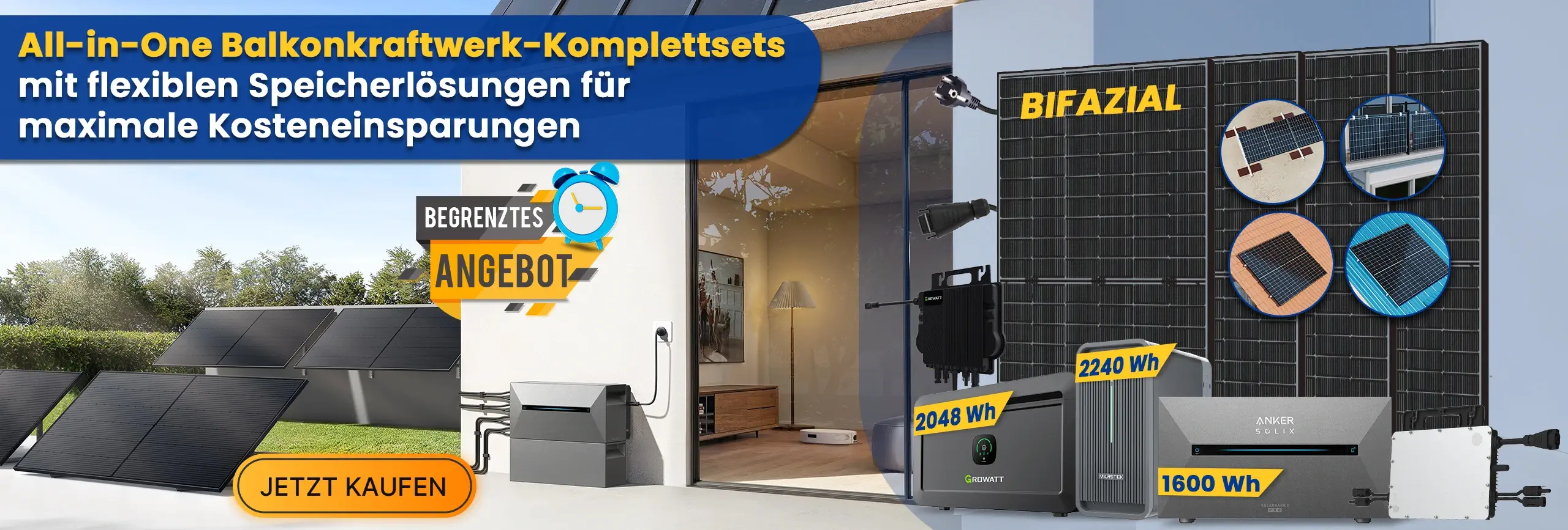 All-in-One 8 m² Solaranlage Web